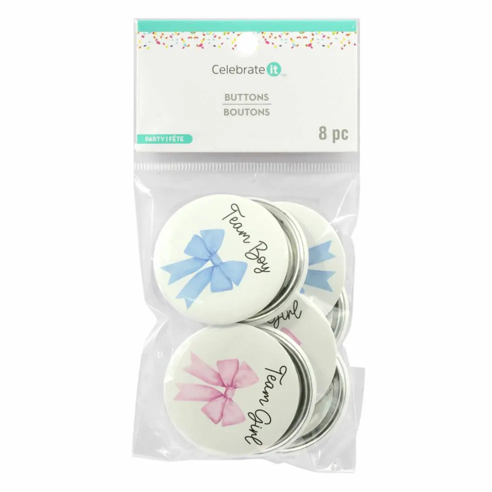 2" Team Boy & Team Girl Buttons by Celebrate It™