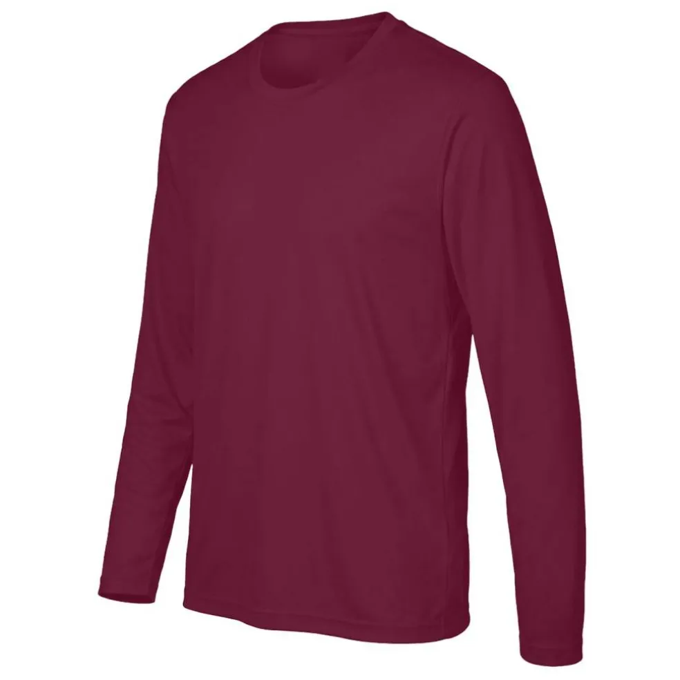 Team 365 Men's Performance Long Sleeve T-Shirt, Blank Tee for DIY Crafts & Custom Printing