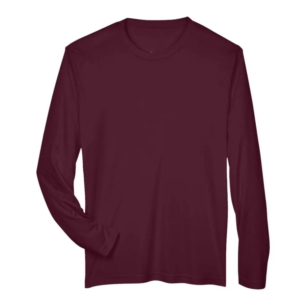 Team 365 Men's Performance Long Sleeve T-Shirt, Blank Tee for DIY Crafts & Custom Printing