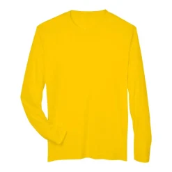 Team 365 Men's Performance Long Sleeve T-Shirt, Blank Tee for DIY Crafts & Custom Printing