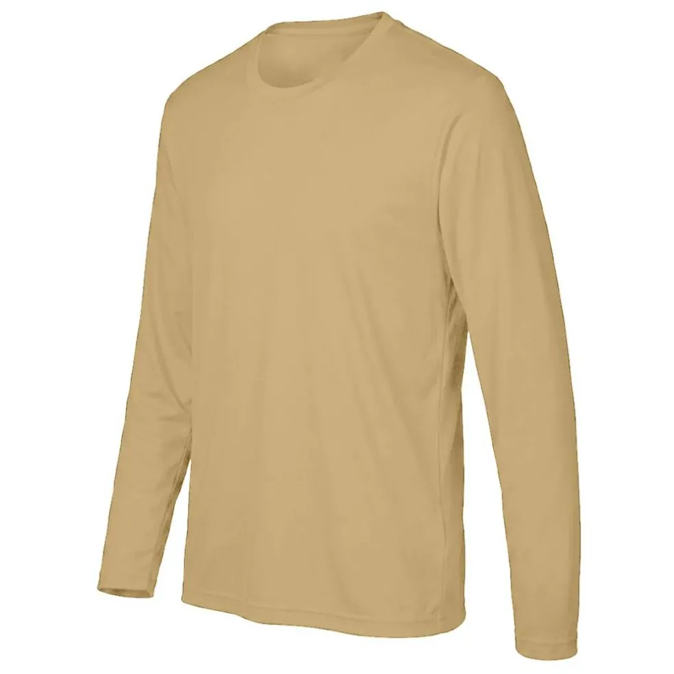 Team 365 Men's Performance Long Sleeve T-Shirt, Blank Tee for DIY Crafts & Custom Printing