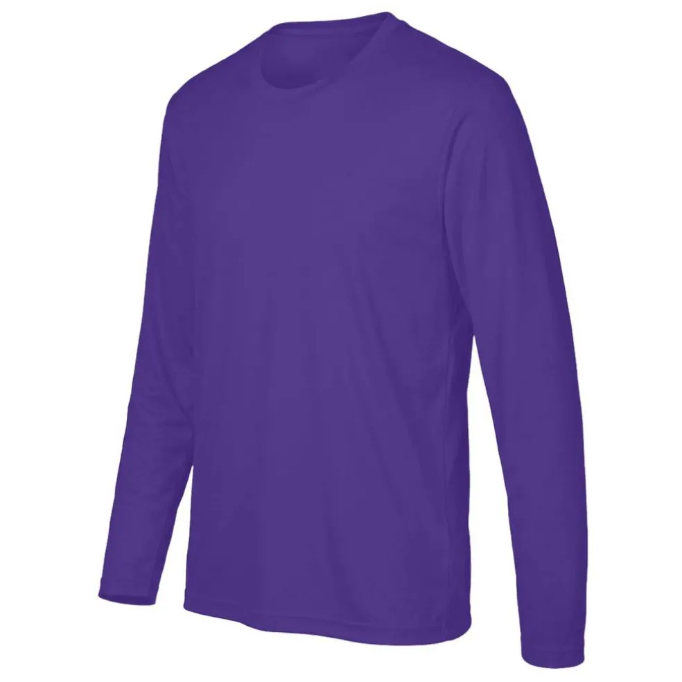 Team 365 Men's Performance Long Sleeve T-Shirt, Blank Tee for DIY Crafts & Custom Printing