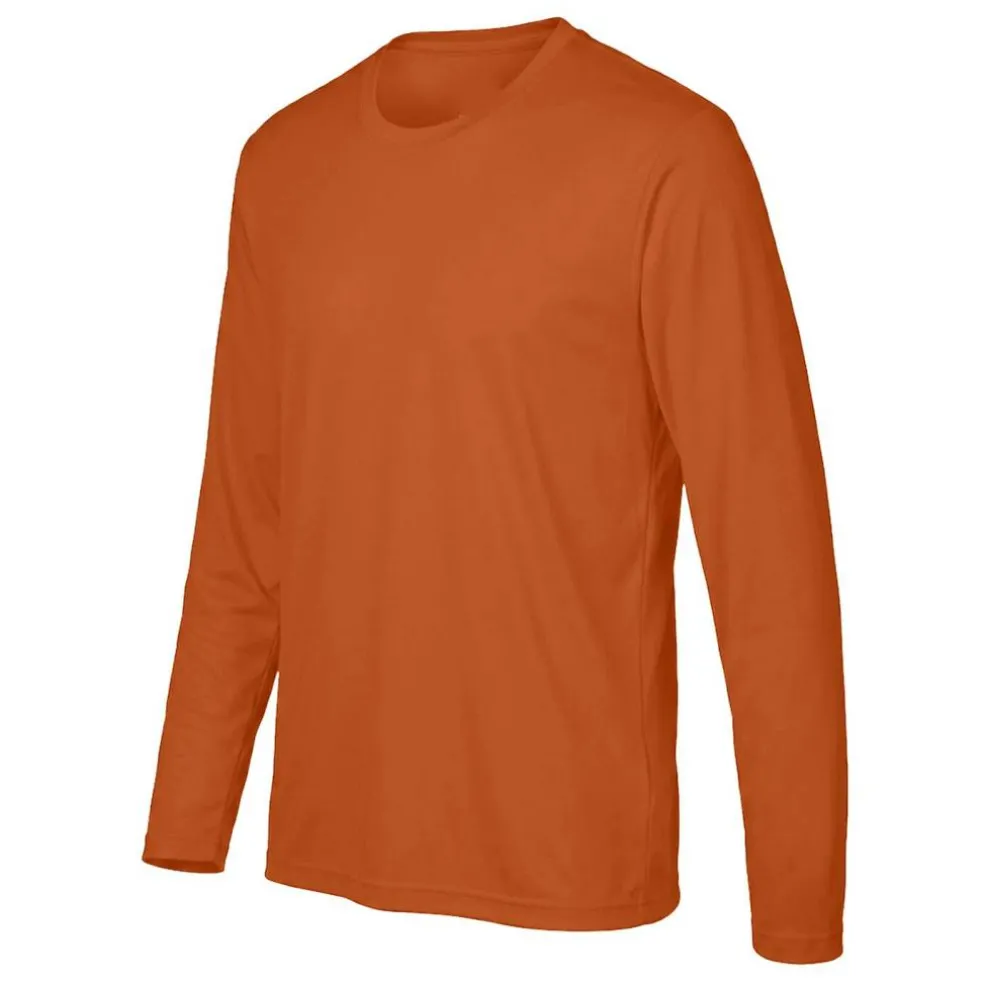 Team 365 Men's Performance Long Sleeve T-Shirt, Blank Tee for DIY Crafts & Custom Printing