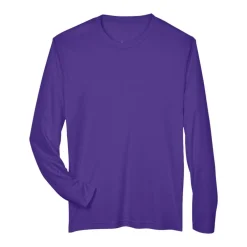 Team 365 Men's Performance Long Sleeve T-Shirt, Blank Tee for DIY Crafts & Custom Printing