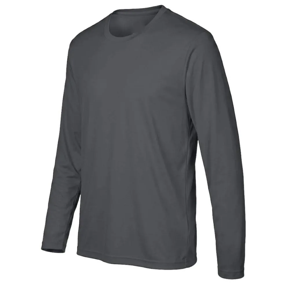 Team 365 Men's Performance Long Sleeve T-Shirt, Blank Tee for DIY Crafts & Custom Printing