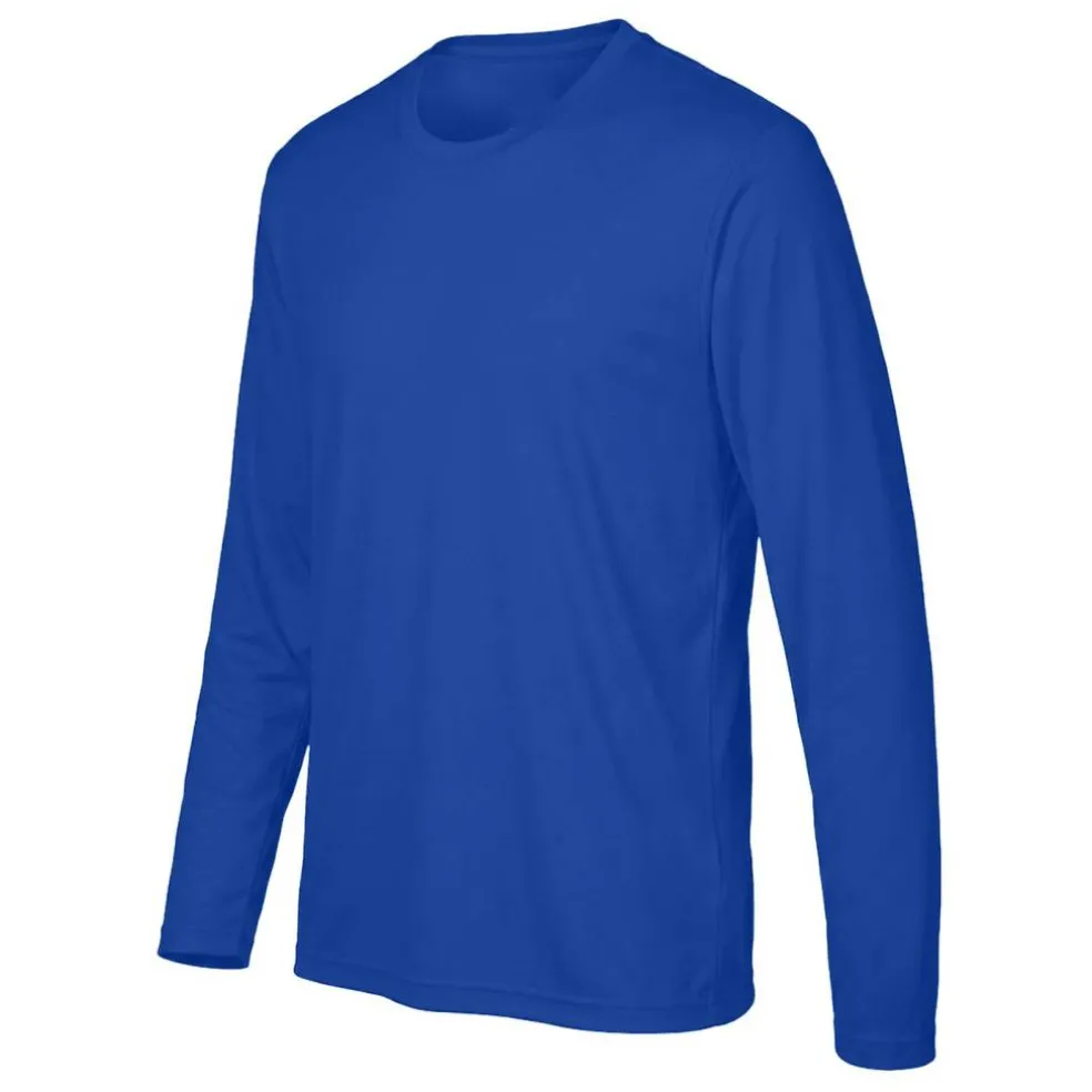 Team 365 Men's Performance Long Sleeve T-Shirt, Blank Tee for DIY Crafts & Custom Printing