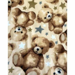 Teddy Bear Stars Anti-Pill Premium Fleece Fabric | By The Yard