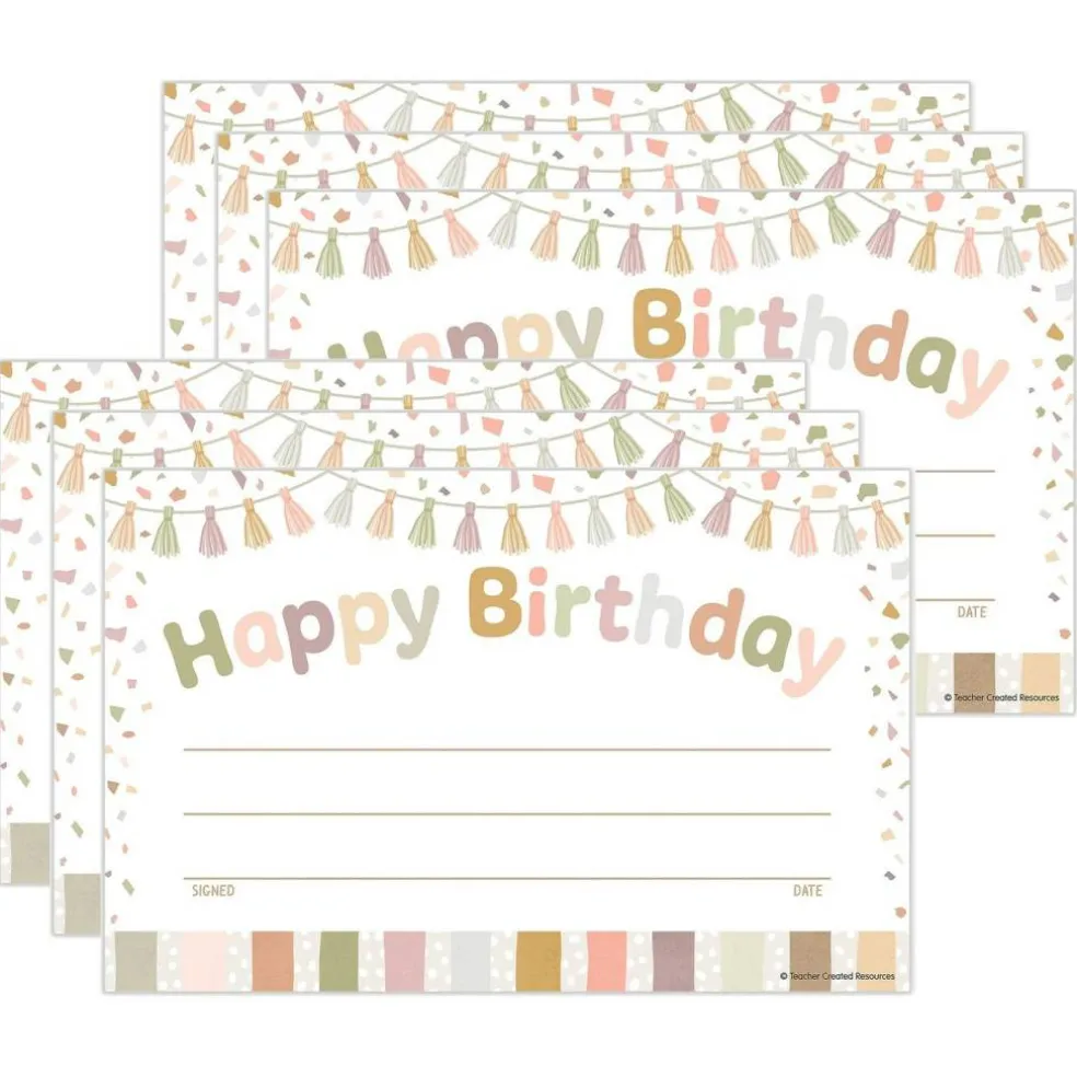 Terrazzo Tones Happy Birthday Awards, 30 Per Pack, 6 Packs