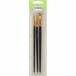 Testors® Flat 3 Piece Premium Brush Set