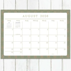 TF Publishing 2026-27 Artisan Legacy Desk Pad Monthly Blotter Calendar