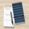 TF Publishing Blue Boho Stripe Undated Daily Agenda Notepad Planner