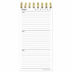 TF Publishing Blue Boho Stripe Undated Daily Agenda Notepad Planner