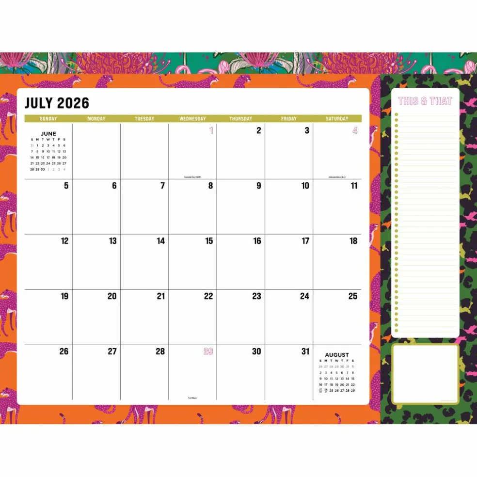 TF Publishing Large 2026-27 Maximal Mirage Desk Pad Monthly Blotter Calendar