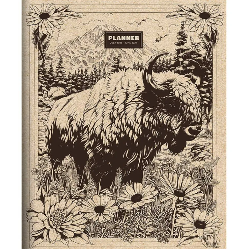 TF Publishing Large 2026-27 Wild Bison Monthly Planner