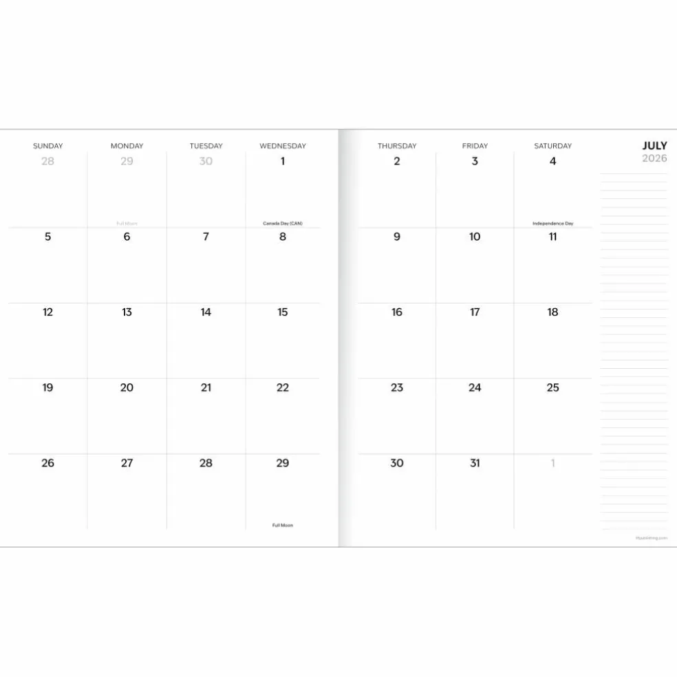 TF Publishing Large 2026-27 Wild Bison Monthly Planner