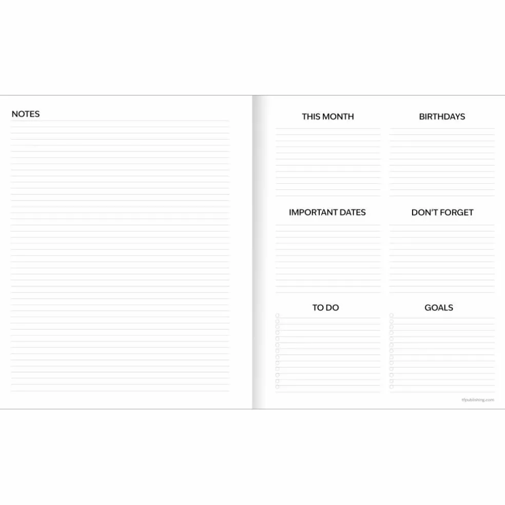 TF Publishing Medium 2026-27 Kraft Dot Monthly Planner