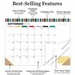 TF Publishing Medium 2026-27 Long Weekend Desk Pad Monthly Blotter Calendar