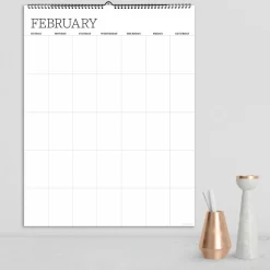TF Publishing Undated Dry Erase Large Wired Hanging Vertical Wall Calendar