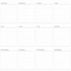 TF Publishing Undated Dry Erase Large Wired Hanging Vertical Wall Calendar