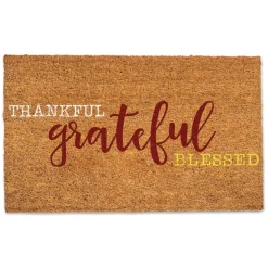 Thankful Grateful Blessed Doormat