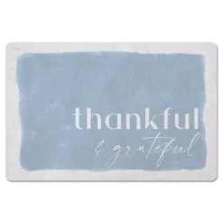 Thankful Grateful Blue Floor Mat