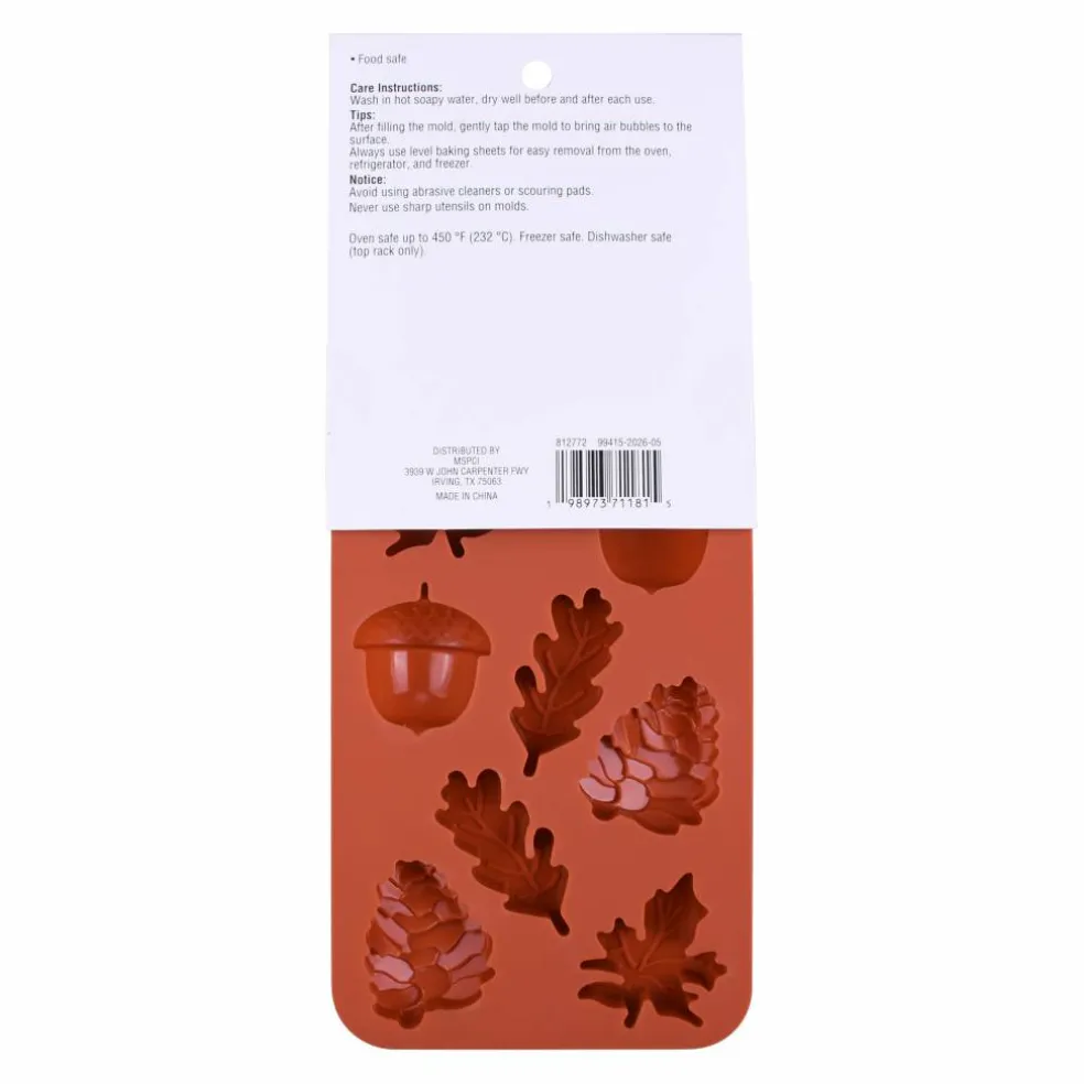Thanksgiving Acorn & Leaf Silicone Candy Mold by Makery™