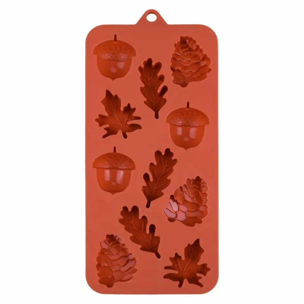 Thanksgiving Acorn & Leaf Silicone Candy Mold by Makery™