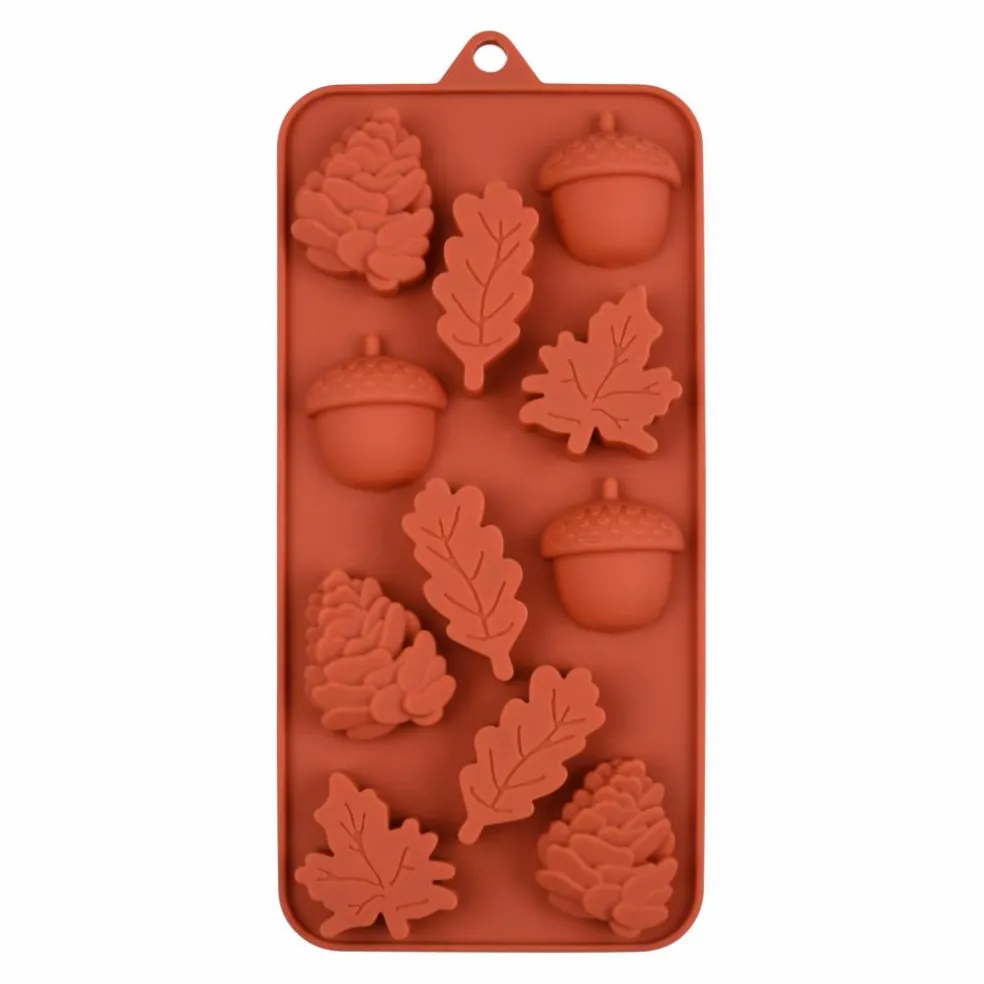 Thanksgiving Acorn & Leaf Silicone Candy Mold by Makery™