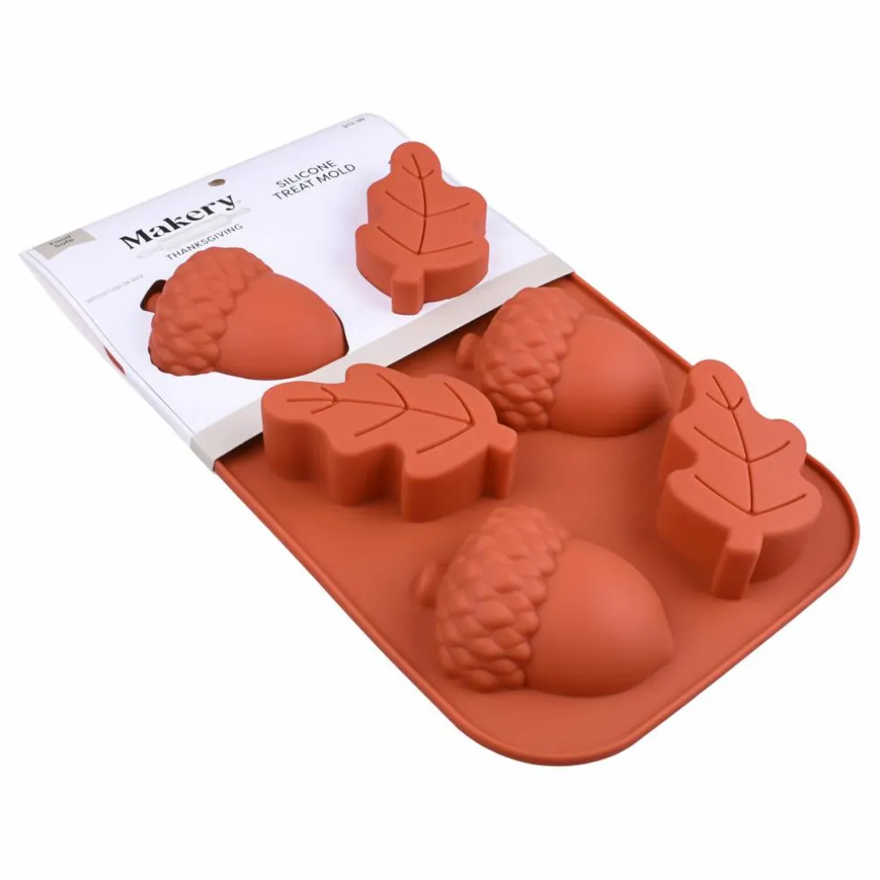 Thanksgiving Acorn & Leaf Silicone Treat Mold by Makery™