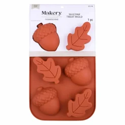 Thanksgiving Acorn & Leaf Silicone Treat Mold by Makery™