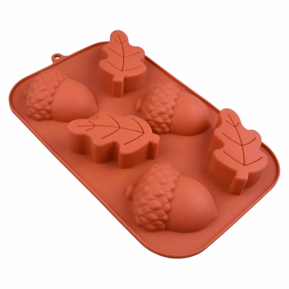 Thanksgiving Acorn & Leaf Silicone Treat Mold by Makery™
