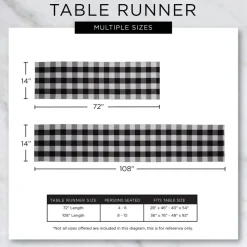 Thanksgiving & Fall Table Decoration Autumn Farmhouse Plaid, Table Runner, 14x108, Pumpkin Spice Orange