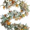 Thanksgiving Fall Wreath Eucalyptus Berries Pumpkins Lamb Ears Leaves Pumpkin Garland