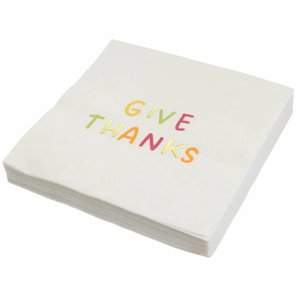 Thanksgiving Give Thanks Beverage Napkins, 20ct. by Celebrate It™
