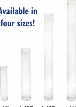 The Beadsmith Clear Plastic Tubes - 3-Inch-Long Round Tubes, 9/16 Inches in Diameter - Flat Caps - Use for Beads, Bath Salts, Wedding & Party Favors, Home or Office Storage - Bag of 25