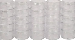 The Beadsmith Personality Case, Clear Plastic Bead Storage Case with 25 Removable and Stackable Jars, includes 5 screw top lids, Organizer Storage for Beads, Snap Lock Case for Jewelry and Crafts