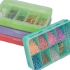The Beadsmith Personality Case Color-Coded Organizers, 4 Stackable boxes, 22 compartments in total, Stack measures 5.75 x 3.8 x 4.5 inches, jewelry storage organizer, tackle box, nail tip case