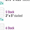 The Beadsmith – Stack Jar 4-Piece Assortment – 2 x 4 Stack, 1 x 5 Stack, 1 x 6 Stack, Pill containers, Empty Pot Jars, refillable Cosmetic containers, Small Plastic Organizers