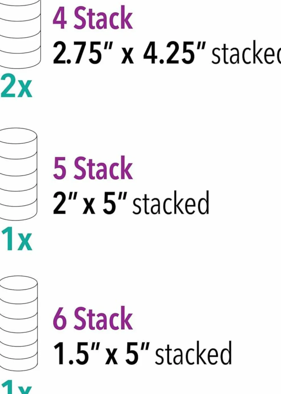 The Beadsmith – Stack Jar 4-Piece Assortment – 2 x 4 Stack, 1 x 5 Stack, 1 x 6 Stack, Pill containers, Empty Pot Jars, refillable Cosmetic containers, Small Plastic Organizers
