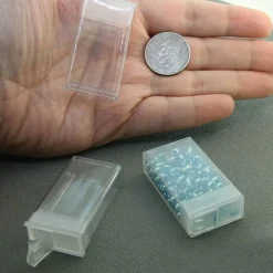 The Beadsmith TUBE PLASTIC RECT W/FLIP TOP 7/16 X 1 X 1 7/8-20/BG
