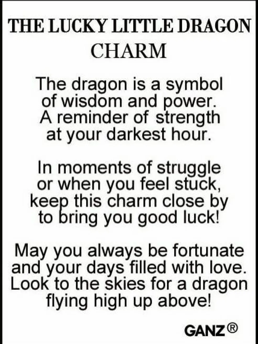 The Lucky Little Dragon Charm