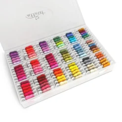 The Original 108-Color Embroidery Floss Kit – 99 Cotton & 9 Metallic Threads with DMC Color Coding – Perfect for Cross Stitch, Friendship Bracelets, String Crafts, and Embroidery Thread Organizer Box