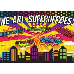 The Original Fun Mat™, Welcome Mat, 15.5" x 23.5", Superhero Welcome Mat
