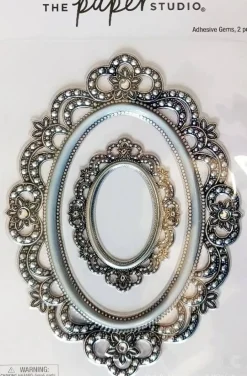 The Paper Studio Elegant Frames Adhesive Gems Dimensional Stickers