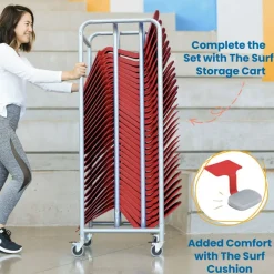 The Surf Portable Lap Desk, Kids Floor Desk, One-Piece Writing Table, Flexible Seating, 10-Pack
