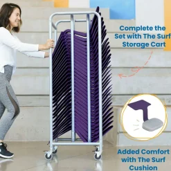 The Surf Portable Lap Desk, Kids Floor Desk, One-Piece Writing Table, Flexible Seating, 10-Pack