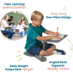 The Surf Portable Lap Desk, Kids Floor Desk, One-Piece Writing Table, Flexible Seating, 10-Pack