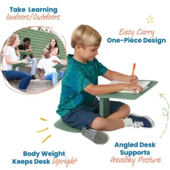 The Surf Portable Lap Desk, Kids Floor Desk, One-Piece Writing Table, Flexible Seating, 10-Pack