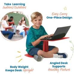 The Surf Portable Lap Desk, Kids Floor Desk, One-Piece Writing Table, Flexible Seating, 10-Pack