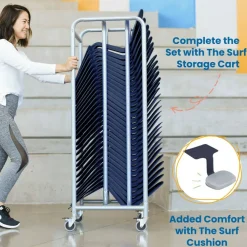 The Surf Portable Lap Desk, Kids Floor Desk, One-Piece Writing Table, Flexible Seating, 10-Pack